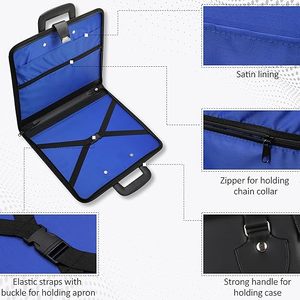 Estuche para Delantal Suave Negro con Logotipo Bordado Masónico Oficial de Pastmaster - Blue Lodge - Product Image 4