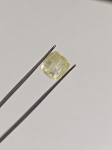 Saphir jaune pâle naturel non chauffé de 5,91 carats, provenant du Sri Lanka, taille coussin, certifié IGI, 4-5 mm, pierre précieuse en vrac pour la fabrication de bijoux - Product Image 4