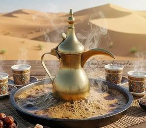 Cafetera Árabe Dallah Hecha a Mano, de Acero Inoxidable, Tetera Tradicional de Oriente Medio para Servir en Casa, Cafetería o Restaurante - Product Image 1