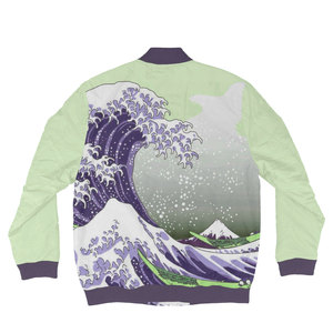 Winter Custom Varsity Polyester Cotton Waterproof Windproof Printed Regular Sleeve Custom <b>Colour</b> & Size Bomber Jacket - Product Image 4