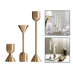 Candelabro de Latón Antiguo Martillado KRAFT WORLD, Portavelas Cónicos, Decoración del Hogar, Diseño Metálico Duradero, Clásico Moderno - Product Image 4