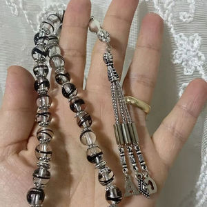 Rosario Tasbih Faturan, 100% Resina, Hecho a Mano, 45 Cuentas, Color Turquesa, Estilo Ángel, Ecológico, Decoración para el Hogar - Product Image 1