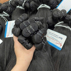 Double Drawn Vietnamese Remy Human Hair Unprocessed Deep Wavy <b>Curly</b> Weaving Machine Double Weft 100g <b>Extension</b> - Product Image 2