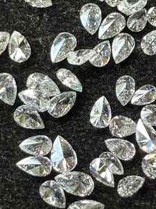 เพชรทรงลูกแพร์หลวมๆ ที่เพาะเลี้ยงในห้องปฏิบัติการ สำหรับทำเครื่องประดับ สี D-E ความสะอาด VVS-VS น้ำหนักรวม 5 กะรัต ขนาด 4.25-5.60 มม. เหมือนเพชรธรรมชาติ - Product Image 3