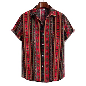 Chemise homme en lin à manches courtes, imprimée par sublimation, boutonnée, légère, décontractée, style hawaïen, pour les vacances à la plage, été. - Product Image 6