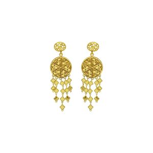 ชุดเครื่องประดับทองชุบไมครอน 14K/18K/24K แบบขายส่ง สร้อยคอยาวพร้อมต่างหู ดีไซน์แบบดั้งเดิมสไตล์ดูไบ สำหรับงานแต่งงานและงานเลี้ยง - Product Image 6