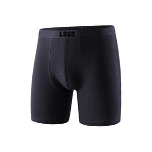 Calzoncillos bóxer sin costuras de cintura media para hombre, de spandex, transpirables, de punto, de secado rápido, con logo personalizado, lisos, para uso diario, al por mayor - Product Image 2