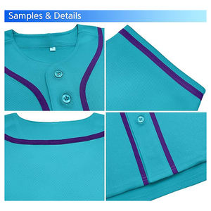 Uniformes de Béisbol Personalizados Hechos a Medida, Fabricados con Poliéster de Grado Profesional con Cierre Frontal de Botones Completos y Mangas Raglán - Product Image 4