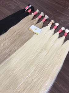Venta caliente 100% Raw vietnamita Remy Hair Cutícula alineada Fábrica Precio al por mayor Rubio a granel - Product Image 5