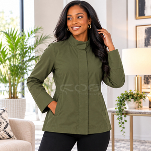 Cosh International Sisterhood Sorority - Chaqueta informal para mujer, de color liso, transpirable, con cremallera y cuello alto, para todas las estaciones - Product Image 4