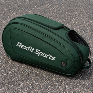 Bolsa de Raqueta de Squash Rexfit Sports Personalizada de Malla Negra con Correa Ajustable, Bolsillo Lateral con Cremallera, Impermeable, para Entrenamiento, Cancha y Viajes - Product Image 1