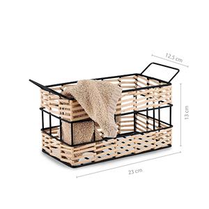 ตะกร้าหวายธรรมชาติสำหรับใส่ผลไม้ทรงสี่เหลี่ยมผืนผ้าสำหรับห้องครัว - Product Image 6