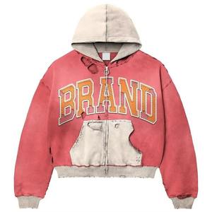 Sudadera con Capucha para Hombre, Diseño Personalizado con Estampado de Diamantes de Imitación, Ecológica, de Alta Calidad, 100% Algodón, Corte Holgado, Estilo Urbano Otoñal - Product Image 2