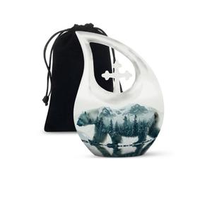 Urne funéraire décorative en métal noir, forme goutte d'eau avec croix, pour cendres, souvenir de crémation pour enfant, parmi les meilleures ventes. - Product Image 5