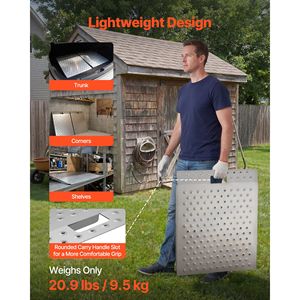 "Aluminum Wheelchair Ramp 29.5x24.3in Non-Slip 750lb Load Cap <b>Walker</b> & <b>Rollator</b> Accessible Ramp" - Product Image 4