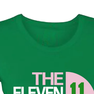 5.AKA The Eleven Club 11 Camiseta verde de algodón premium con cuello redondo, manga corta, suave, transpirable, informal, para mujer - Product Image 3