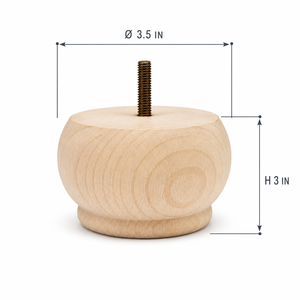 Wood Furniture Legs Round Shape Modern Design Easy Installation for Kitchen Table Use Solid Wood Sofa Leg - Product Image 2