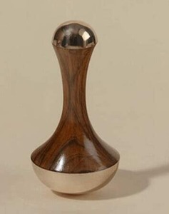 Pure Handmade Modern Kansa <b>Wand</b> with Eco-Friendly Wooden Handle Ayurvedic Face & Body Polished <b>Massage</b> Tool - Product Image 1