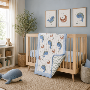 Edredón Reversible de Algodón Jaipuri para Bebé, Tamaño 60x40 Pulgadas, Estampado a Mano en Jaipur, Súper Suave, Personalizado, Tinte No Tóxico, Ecológico - Product Image 5