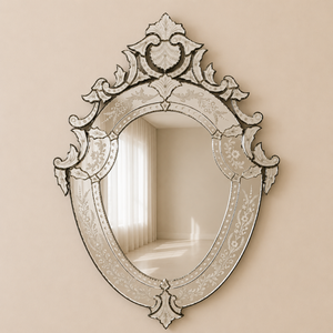 Espejo Decorativo de Pared de Estilo Barroco Veneciano Premium |   Espejo Decorativo con Marco Tallado Ornamentado Vintage para Decoración de Interiores de Lujo - Product Image 2