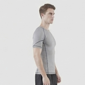 Customized Men Compression T Shirt Short Sleeve Crew Neck Gym Fitness Base Layer Men Sportswear <b>Trainer</b> Quick Dry Slimming Tee - Product Image 6