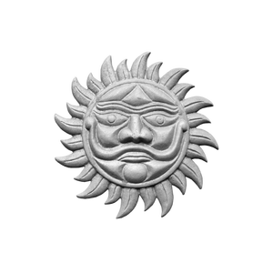 Placa de aluminio Surya Sun Face para montaje en pared, inserto de hierro fundido con rayos brillantes para valla, barandilla de entrada de lujo para villa, medallón devocional - Product Image 4