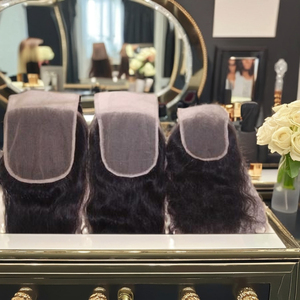 Cierres de encaje transparentes de la India. Cierres de cabello crudo de un solo donante y frontales de la India.4X4 5X5 6X6 13X4 y 13X6 cierres - Product Image 1