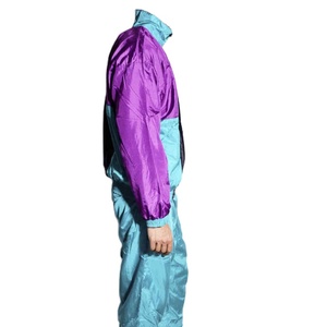 Unisex <b>Slim</b>-Fit Windbreaker Tracksuit Side Zipper <b>Men's</b> Nylon Sweatpants Polo Sweatsuits Hooded Solid Streetwear Maternity - Product Image 2