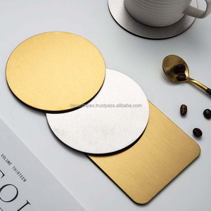Customized Size Golden Color Aluminium Casting Coasters Top Quality Table Top Cup Tea Coasters <b>for</b> <b>Kitchen</b> Ware <b>Item</b> - Product Image 3