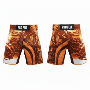 กางเกงขาสั้น MMA คุณภาพพรีเมียมสำหรับผู้ชาย สำหรับฝึกซ้อมและต่อสู้ แห้งเร็ว ระบายอากาศได้ดี รับสกรีนโลโก้ ออกแบบเพื่อประสิทธิภาพในการเล่นกีฬา - Product Image 2