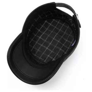 Gorro de Hombre de Cuero 100% Real, Estilo Invernal, de Moda, con Logotipo Personalizado y Marca Privada - Product Image 4