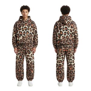 Conjuntos de Sudadera y Pantalón con Estampado de Guepardo para Hombre, Algodón Súper Suave, Dobladillo Acanalado Resistente, Trajes Deportivos Cálidos para Otoño - Product Image 3