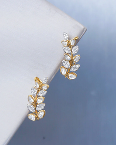 Pendientes Solara, elegantes pendientes colgantes en tono dorado para mujer, para fiesta, boda, noche, joyería de moda, regalo - Product Image 3
