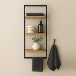 Rustic Scalloped Edge Wooden Floating <b>Shelf</b> Vintage Wave Design <b>Wall</b> <b>Mounted</b> Storage Ledge Set for Book Trophy Display - Product Image 5