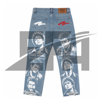 Jeans Vintage Personalizados de Cintura Alta para Hombre, Estilo Desgastado, de la Mejor Calidad, Nuevos y Modernos