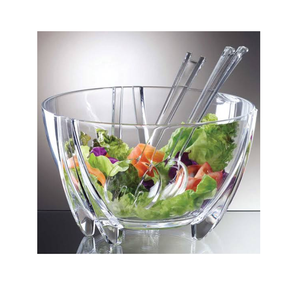 Antique Design <b>Acrylic</b> Transparent Salad Server Bowl For Dinnerware Organizer Decorative Bowl At Lowest Price - Product Image 1