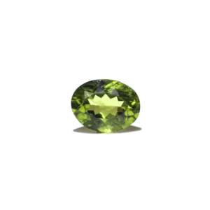 Natural Faceted Oval Cut Peridot Loose Gemstone 6.8 Carat with Color Play for Fine Jewelry - Product Image 1