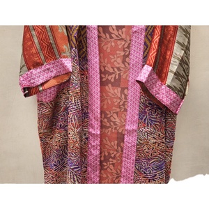 Kimono Vintage de seda largo hecho a mano de alta calidad, batas de dama de honor, Kimono de seda de tamaño libre, ropa de dormir para mujer surtida - Product Image 5