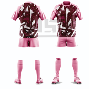 Ensemble d'uniformes de rugby personnalisés, maillot et short sublimés, vêtements de sport respirants, broderie 3D, écologiques, pour les professionnels - Product Image 4