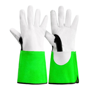 Gants de soudage TIG en cuir de vachette grainé et croûte de cuir renforcés, résistants aux flammes, pour usage intensif, pour barbecue - Product Image 6