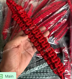 Wholesale <b>Red</b> Shoulder Cord with Button Loop Decorative Uniform Accessory - Product Image 3