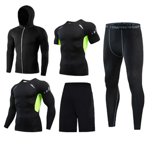 Conjunto Deportivo de Compresión Ligero y Transpirable para Hombre, con Camiseta de Yoga de Secado Rápido, Ropa Deportiva Ajustada - Product Image 5