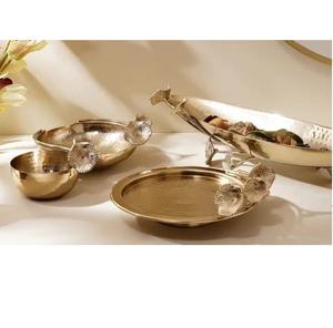 Bol décoratif en métal de style moderne et classique, design 2026, pour la maison, l'hôtel, le restaurant, service de desserts et décoration de table à manger - Product Image 1