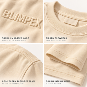 Camiseta de Algodón Grueso Unisex Personalizada, con Logotipo en Relieve, Hombros Caídos, Estilo Urbano, Fabricación OEM con Marca Privada - Product Image 3