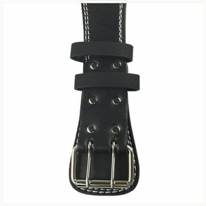 Cinturón de levantamiento de pesas Master Muscle de 4 pulgadas de ancho, recto, de doble punta, de cuero vacuno, antideslizante, transpirable y con soporte ajustable. - Product Image 6