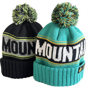 60 Color Acrylic Knit Beanie Custom Logo Embroidery Winter Skull Cap Unisex <b>Warm</b> <b>Hat</b> - Product Image 3