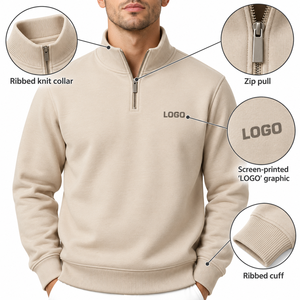 เสื้อสเวตเชิ้ตผู้ชายแบบเรียบ ผ้าฝ้ายฟลีซ 100% คอกลม รับผลิตเสื้อผ้าพิมพ์ลายตามสั่ง - Product Image 6