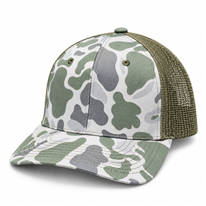 Casquette Trucker Rétro Marron Camouflage Canard Style Vintage 112 avec Dos en Maille et Patch Personnalisé – Casquette Décontractée Printemps-Été - Product Image 6