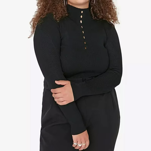 Suéter de Mujer de Talla Grande con Cuello Redondo y Manga Larga, Diseño Calado, Estilo Casual y Sencillo - Product Image 4