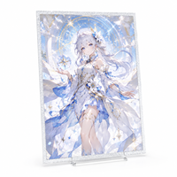 Feuille acrylique pailletée double couche ; Marchandises holographiques réfléchissantes personnalisées ; Idéale pour les articles de fans d'anime.